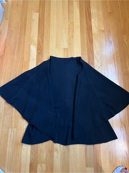 Sweaters - Black Women's Open-Front Sweater Cape